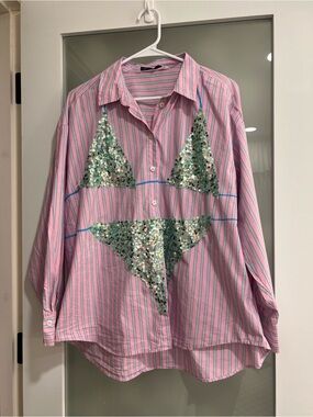 Bikini button down cover up 👙